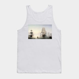 Boston Harbour Sunset By Fitz Hugh Lane Digitally Enhanced Tank Top